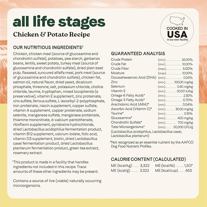 Canidae All Life Stages Real Chicken & Potato Recipe – High Protein and Grain-Free Premium Dry Dog Food for All Ages, Breeds, and Sizes– 4 lbs. - PAWPICO