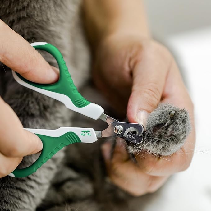 Mr. Pen- Cat Nail Clipper, Green & White Cat Nail Trimmer, Cat Nail Clippers, Cat Claw Clippers, Cat Clippers for Nails, Pet Nail Clippers, Kitten Nail Clipper, Small Dog Nail Clipper Cat Claw Trimmer - PAWPICO