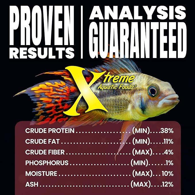 Xtreme Krill Flakes - Premium Max Protein Freshwater Fish Food with 100% Krill and Shrimp, & Vitamins for Optimal Immune and Digestive Health, Boosts Color & Energy – USA Farm Grown (8oz) XtremeAquaticFoods