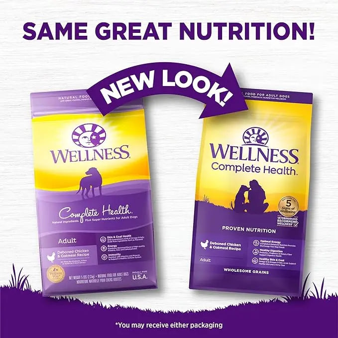 Wellness Complete Health Adult Dry Dog Food, Deboned Chicken & Oatmeal Recipe, 26 Pound Bag - PAWPICO