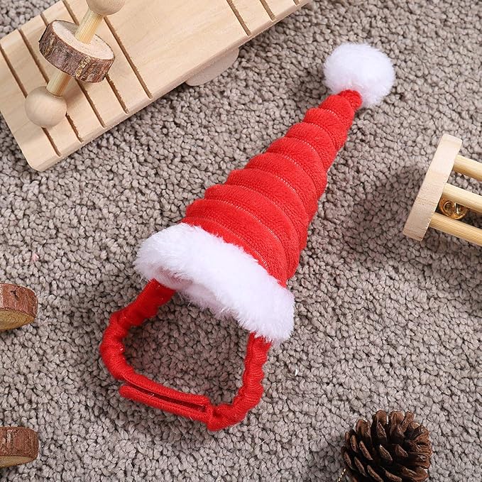 POPETPOP Small Pet Christmas Hat Hamster Santa Hat Birthday Party Cone Hat Holiday Costume Hat for Guinea Pig Hamster Squirrel Chinchilla Gerbil POPETPOP