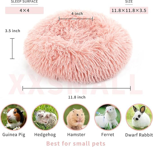 Chinchilla Bed Pink Burrowing Pet Bed for Guinea Pigs and Other Small Animals 11.8 inch - PAWPICO