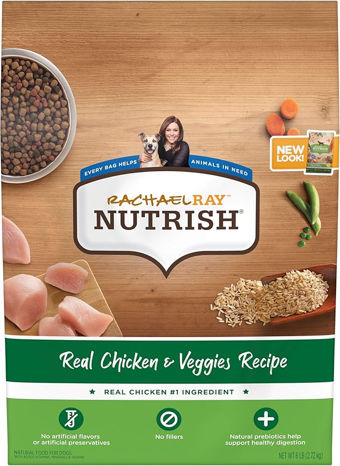 Rachael Ray Nutrish Bright Puppy Premium Natural Dry Dog Food, Real Chicken & Brown Rice Recipe, 6 Pounds (Packaging May Vary) - PAWPICO