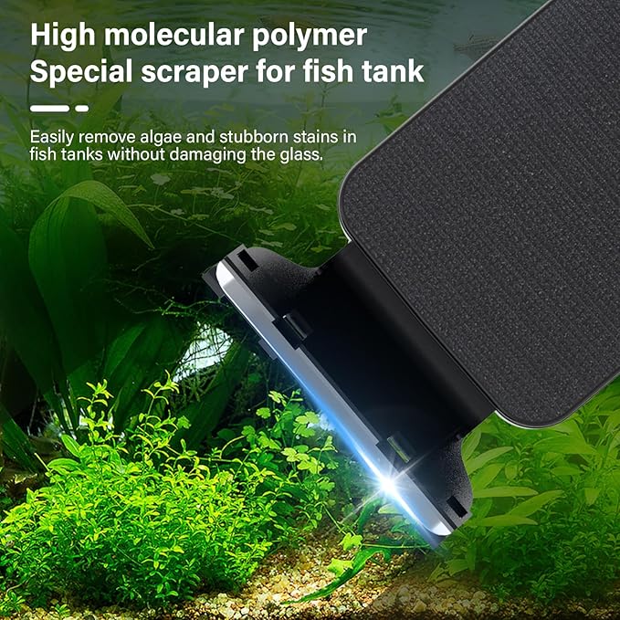 hygger Fish Tank Magnetic Glass Cleaner Two Detachable Algae Scraper for Aquarium Fish Tank,Floating Scrubber Brush Glass Algae Magnet Cleaning Tool for Medium Aquariums Tank hygger