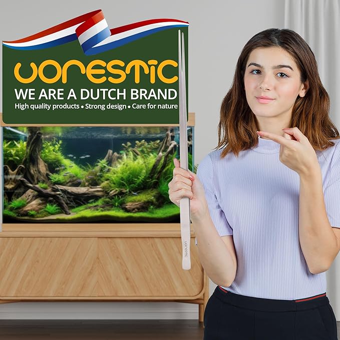 Heavy Duty Aquarium Tweezers Extra Long 24 Inch, Straight Aquarium Plant Tweezers, Long Tweezers for Terrarium and Aquarium, Aquarium Tongs, Long Tweezers for Plants VORESTIC