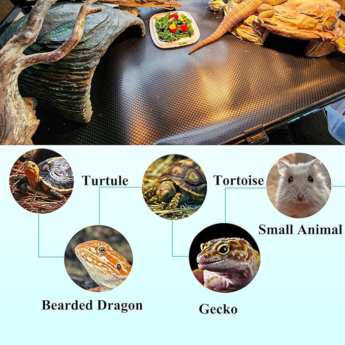2 Pack Reptile Carpet, Bearded Dragon Tank Accessories Bedding Reptile Mat Terrarium Substrate Liner Tank Flooring Habitat for Gecko, Snake, Tortoise, Lizard Iguana (18"X 79") Mechpia