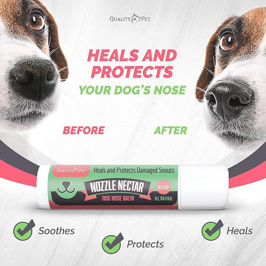 0.5oz Jumbo Dog Nose Balm - 100% Organic & Natural Nose Moisturizer and Healing Cream Butter - Dog Dry Nose Treatment - Heals, Repairs & Protects Chapped, Damaged & Rough Noses - Effective & Safe QualityPet