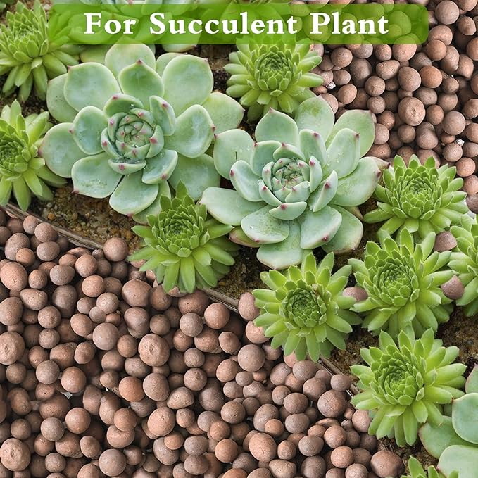 Halatool 10 LB Leca Clay Pebbles for Plants 4mm-16mm Clay Balls 100% Natural Hydroton Leca Balls for Indoor Plants Hydroponic Growing Gardening Orchids Drainage Decoration Aquaponics HALATOOL