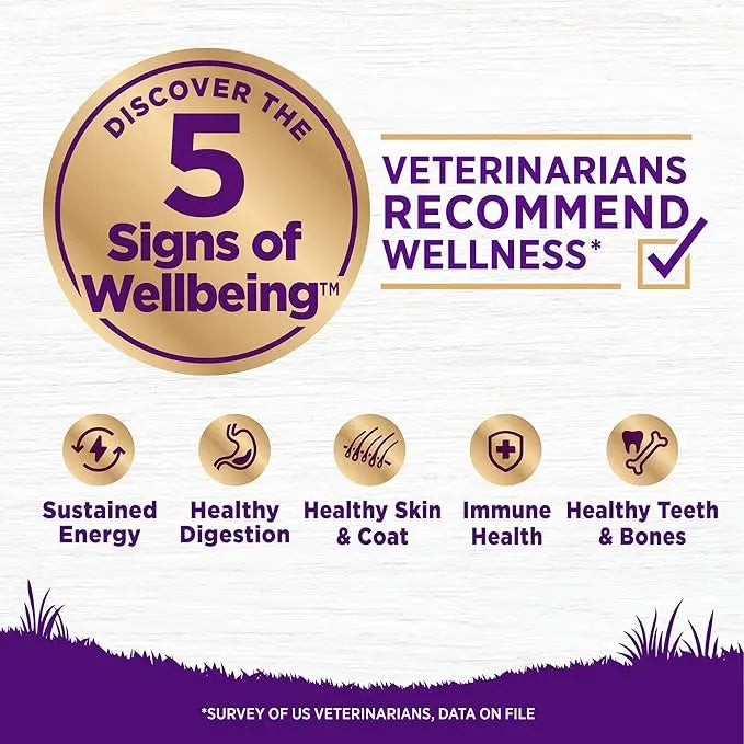 Wellness Complete Health Dry Dog Food with Grains, Natural Ingredients, Made in USA with Real Meat, All Breeds, For Adult Dogs (Whitefish & Sweet Potato, 15-Pound Bag) - PAWPICO