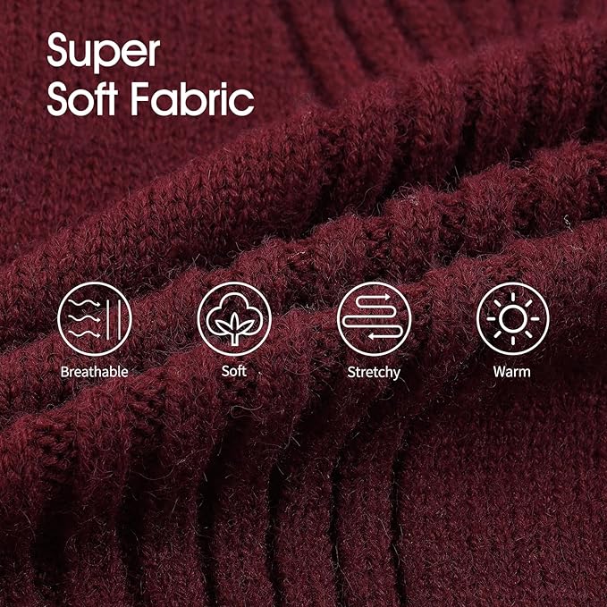IECOii Extra-Large Dog Sweater 4XL,Christmas Dog Sweaters for Extra Large Dogs Girl Boy,Turtleneck Knitted Knitwear Easy On Doggie Sweatshirt Dog Sweater for Doberman,Great Dane(Wine red,XXXXL) - PAWPICO