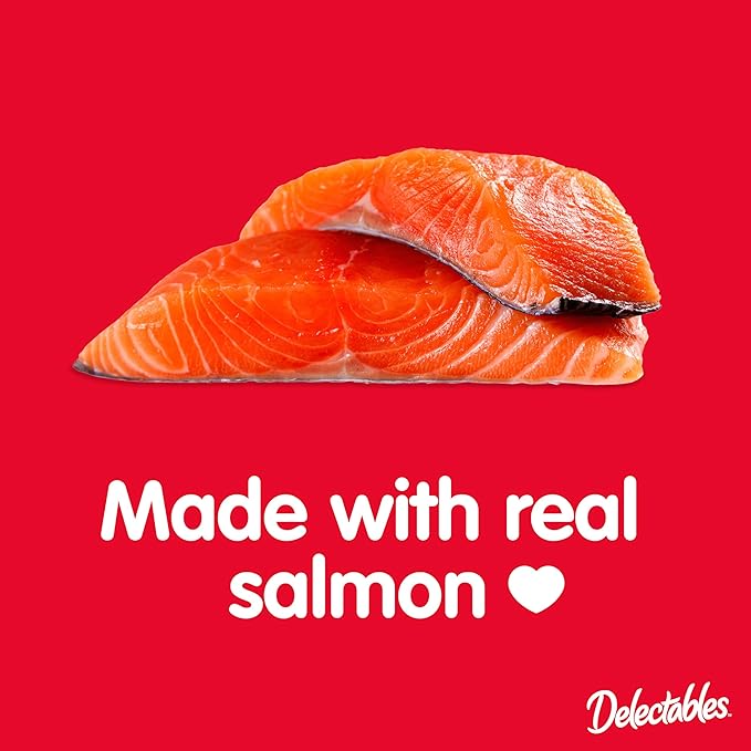 Hartz New Delectables Lickable Spoon Interactive Lickable Cat Treats for Quick & Easy Bonding, Salmon 32ct Hartz