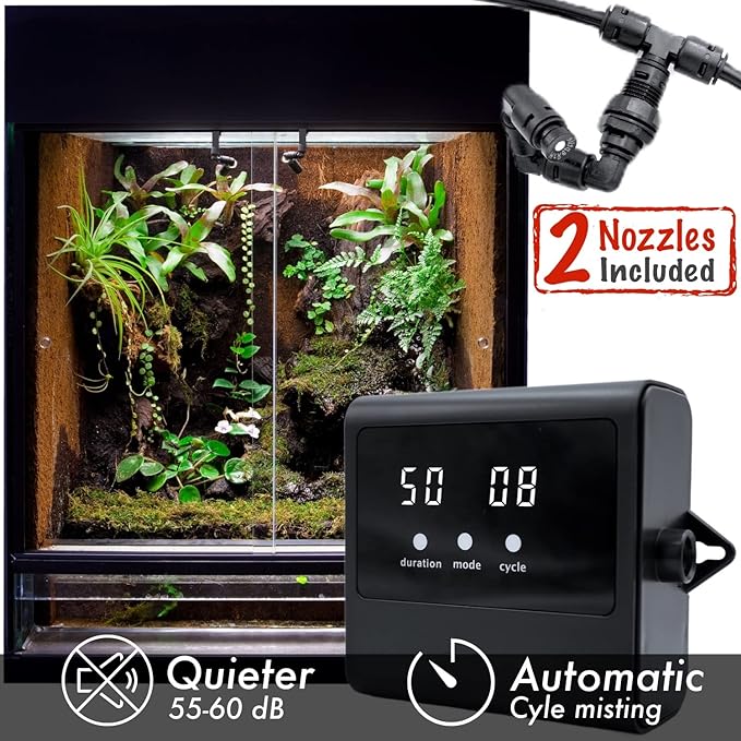 MrReptile Reptile Mister Humidifier, Automatic Mister for Reptiles、Indoor Plants, Upgrade MS100 Mister, Reptile Misting System MrReptileUSA