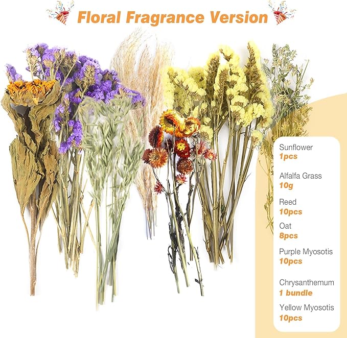 Natural Hamster Bedding, Hamster Herbs Flowers for Hamster Cage Enclosure Habitat Decor Hamster Sprays for Dwarf Syrian Guinea Hamsters Gerbil Degus or Other Small Animals (Floral Fragrance Version) ALWZ-RDY