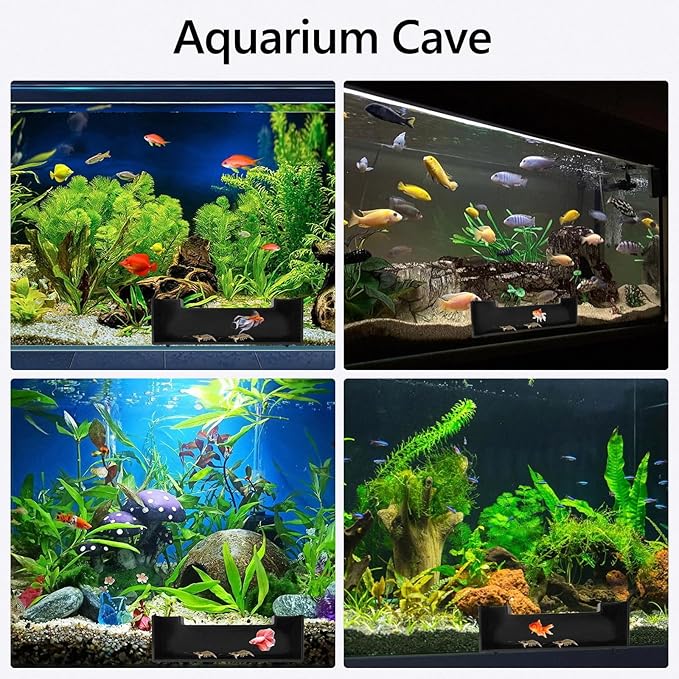 Shrimp Cave Aquarium Tunnel, Shrimp Hides for Aquarium, Corner Aquarium Cave, Corner Fish Tank Decorations, Shrimp Tank Accessories, Fish Hideout for Aquarium Decor, Fish Cave for Aquarium Hideout CPLIKE