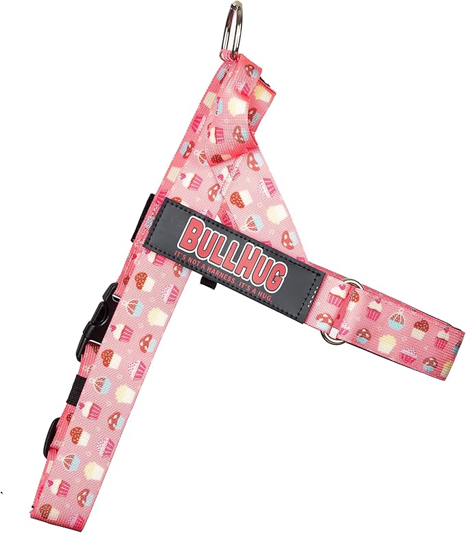 BULLHUG Harness – Made for Larger Chested Dogs Like English Bulldogs, French Bulldogs, Pugs & More. Stops Dogs from Pulling & Choking on Walks (Cups XL) BULLHUG