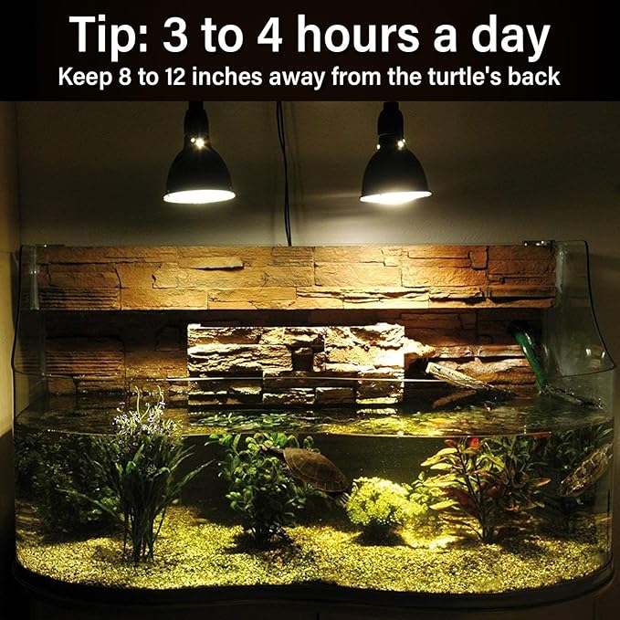 50W Turtle Reptiles Heat Lamp Bulb,4-Pack UVA UVB Heating Bulbs for Reptiles and Amphibian Tanks,Terrariums and Cages,Works with Various E26 Base Lamp Fixtures PAWPICO