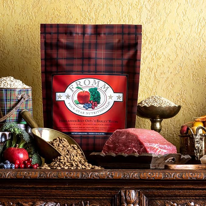 Fromm Four-Star Nutritionals Highlander Beef, Oats, & Barley Dog Food - Premium Dry Dog Food - Beef Recipe - 4 lb - PAWPICO