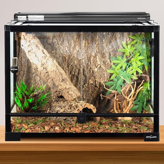REPTI ZOO UVB Reptile Light, New Version T5 HO UVB Lighting Combo Kit, Reptile Terrarium Hood with 5.0 UVB Tube Bulb, Reptile Light Fixture 8W-12Inch REPTIZOO