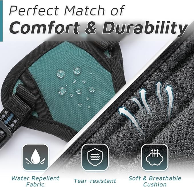 Eagloo Small Dog Harness No Pull, Service Vest with Reflective Strips and Control Handle, Adjustable and Comfortable for Easy Walking, No Choke Pet Harness with 2 Metal Rings, Dark Green, XS GoExplorewithEagloo