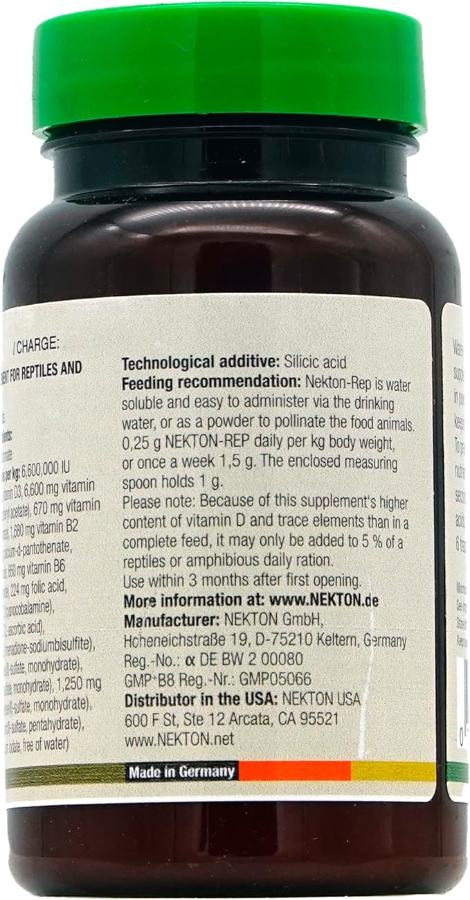 Nekton-Rep Vitamin Mineral Supplement for Reptiles and amphibians, 75gm NEKTON