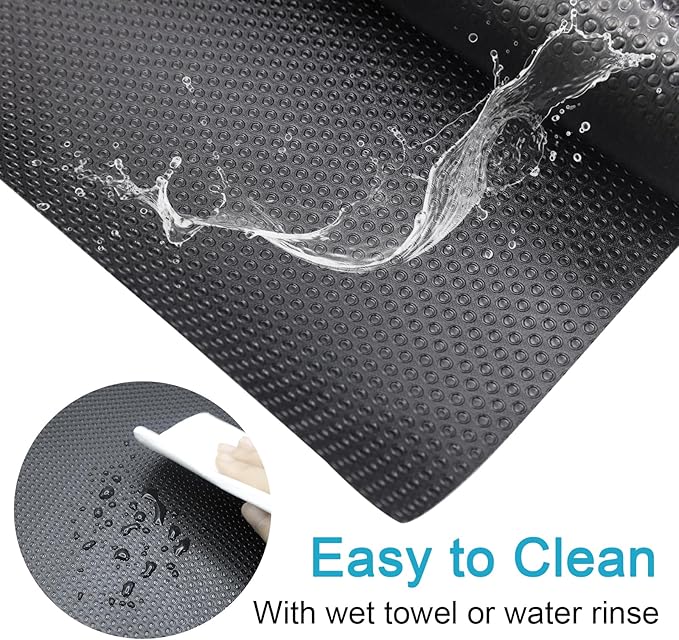 Reptile Carpet Bedding, 17.7 x 78.7 Inches Cuttable Reptile Terrarium Substrate Liner, Bearded Dragon Tank Accessories, Reptile Tank Mat for Leopard Gecko, Lizard, Snake and Tortoise, Black PAWPICO