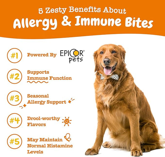 Zesty Paws Dog Allergy Relief- Dog Itching Skin Relief- Dog Probiotics for Itchy Skin and Itchy Ears- Dog Allergy Paw Relief- Dog Allergy Chews- Dog Itch Relief - Dog Skin Allergy Relief - Lamb - 90ct ZestyPaws