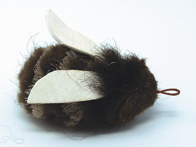 Bumble Bee Refill/Attachment Cat Toy - Natural Buffalo/Deer: Fits Wildcat and Popular Bird and Mouse Type Wands/Poles. - PAWPICO