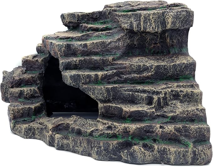 JIHAQUA Bearded Dragon Tank Accessories Extra Large Reptile Hideouts Cave Habitat Decor Bearded Dragon Clothes JIHAQUA