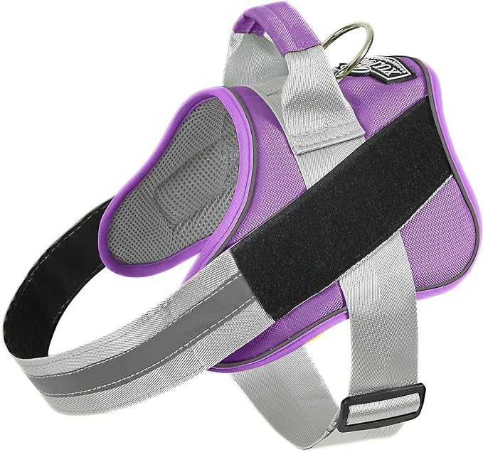 Bolux Dog Harness, No-Pull Reflective Dog Vest, Breathable Adjustable Pet Harness with Handle for Outdoor Walking - No More Pulling, Tugging or Choking (Lavender, Large (Pack of 1)) Bolux