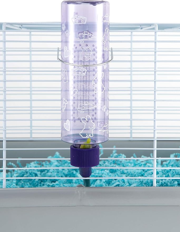 Lixit Standard Cage Water Bottles for Rabbits, Ferrets, Guinea Pigs, Hamsters, Rats, Mice and Other Small Animal's (8 Ounce, Clear Pack of 2) Lixit