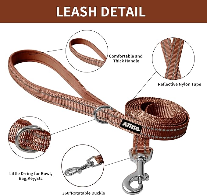 AIITLE Easy Walk Dog Harness and Leash Set - Pet Supply No Pull, Step in Adjustable Dog Harness with Padded Vest for Spring, Dog Harness No Choke Over, Easy to Put on Medium Dogs Beige L AIITLE-FORPETSBETTERLIFE