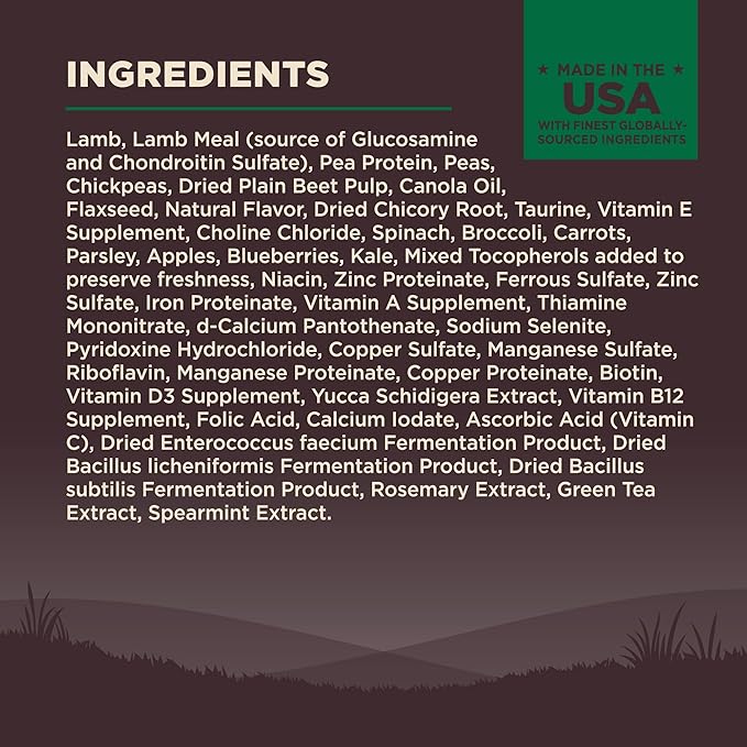 Wellness Core Natural Grain Free Dry Dog Food, Lamb, 4-Pound Bag - PAWPICO