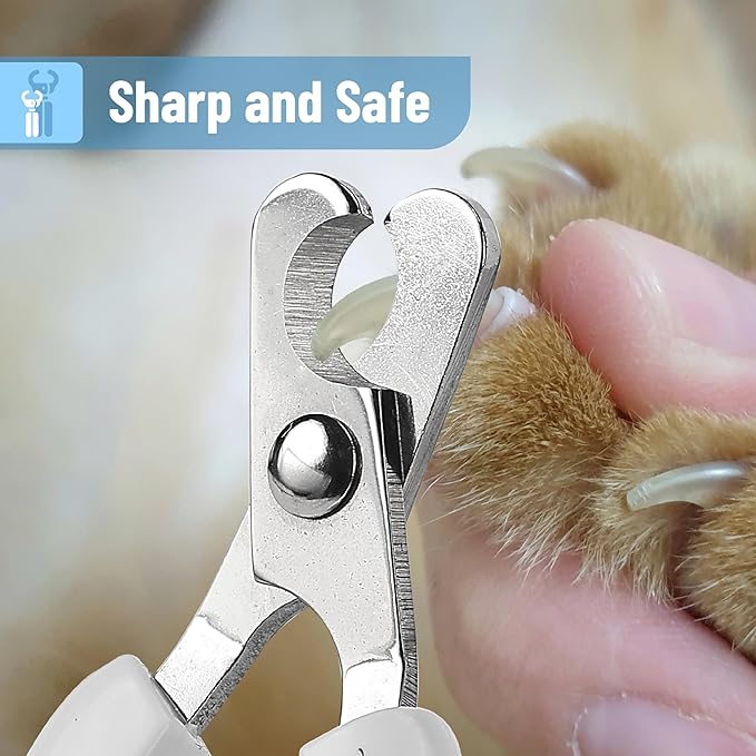 Mr. Pen- Cat Nail Clipper, White & Gray Cat Nail Trimmer, Cat Nail Clippers, Cat Claw Clippers, Cat Clippers for Nails, Pet Nail Clippers, Kitten Nail Clipper, Small Dog Nail Clipper Cat Claw Trimmer - PAWPICO