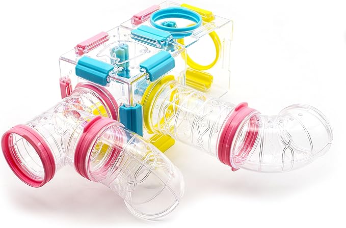 94 Pcs DIY Hamster Tunnel and Playground Module, Tube House Platform Excercise for Mouse Hamster and Other Small Animals GNB+PET