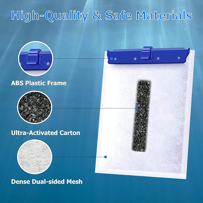 【Assembled】Renami Large Filter Cartridge Replacement for Tetra Whisper Bio-Bag Filters Cartridges Large, Disposable Filter Cartridges for Tetra ReptoFilter Cartridges Aquariums - 18 Pack Renami