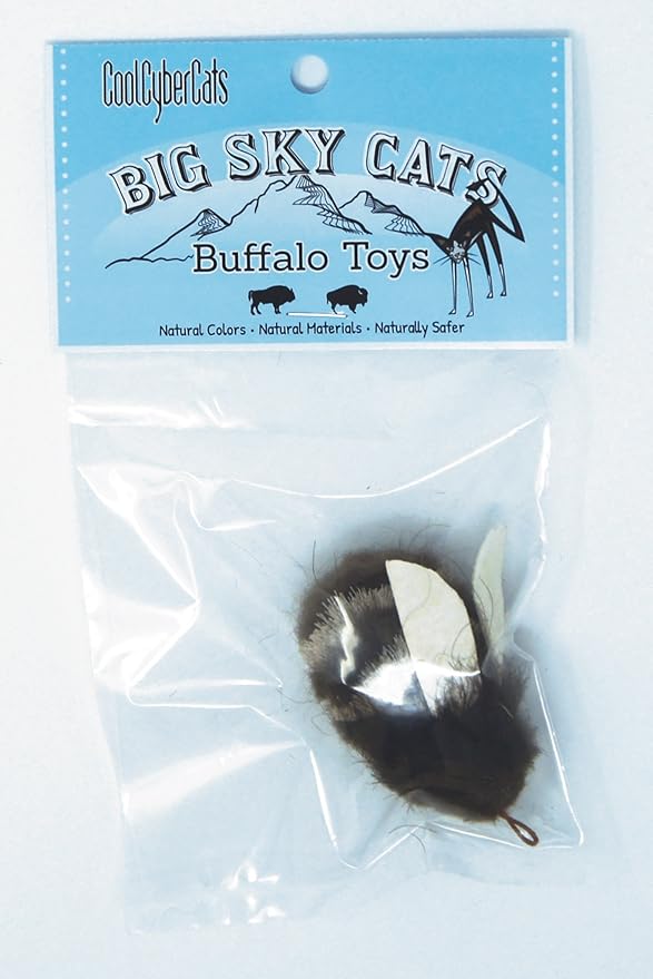 Bumble Bee Refill/Attachment Cat Toy - Natural Buffalo/Deer: Fits Wildcat and Popular Bird and Mouse Type Wands/Poles. - PAWPICO