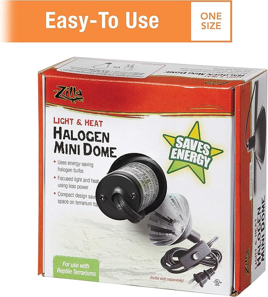 Zilla Light & Heat Halogen Mini Dome For Reptile Terrariums One Size Zilla