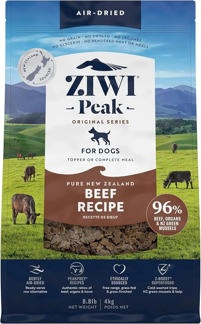 ZIWI Peak Air-Dried Dog Food – Beef - All Natural, High Protein, Grain Free, Limited Ingredient w/ Superfoods (140.8oz) - PAWPICO