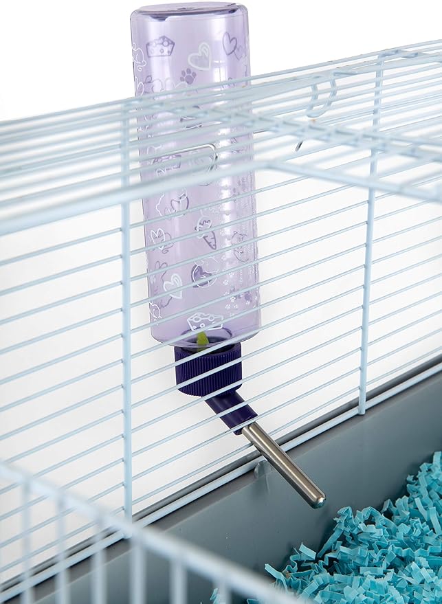 Lixit Standard Cage Water Bottles for Rabbits, Ferrets, Guinea Pigs, Hamsters, Rats, Mice and Other Small Animal's (8 Ounce, Clear Pack of 2) Lixit