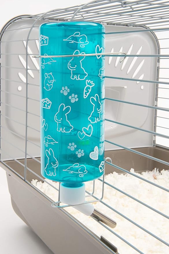 Lixit Standard Cage Water Bottles for Rabbits, Ferrets, Guinea Pigs, Hamsters, Rats, Mice and Other Small Animal's (32 Ounce, Blue) Lixit