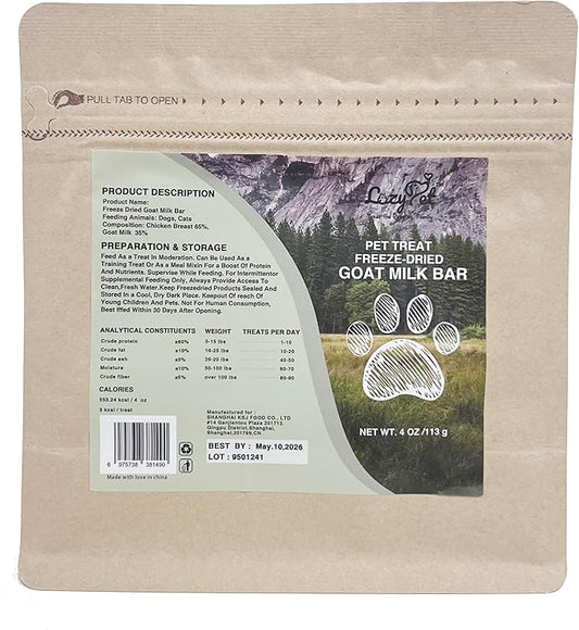 Freeze Dried Raw Single Ingredient Cat Treats, Solve Pet's Picky Eating Problem (Goat Milk bar) - PAWPICO