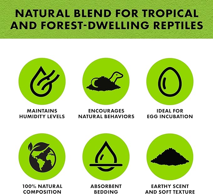 Zilla Pet Reptile Terrarium Substrate Bedding, Jungle Mix, for Frogs, Rainforest Geckos, Toads and Snakes, 8 Quart Zilla