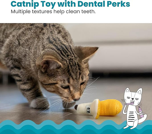 Catstages Dental Banana Catnip Cat Chew Toy - PAWPICO