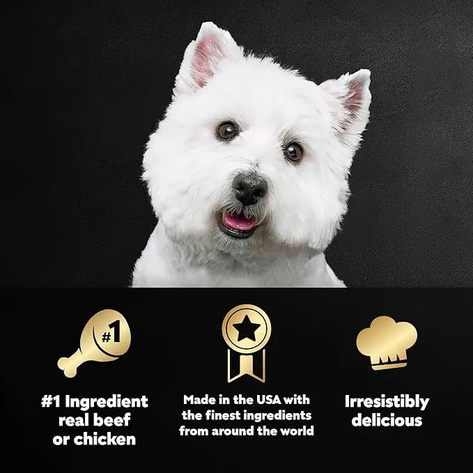 CESAR Adult Wet Dog Food Classic Loaf in Sauce Beef Recipe, Filet Mignon, Grilled Chicken and Porterhouse Steak Variety Pack, 3.5 oz. Easy Peel Trays (Pack of 24) - PAWPICO