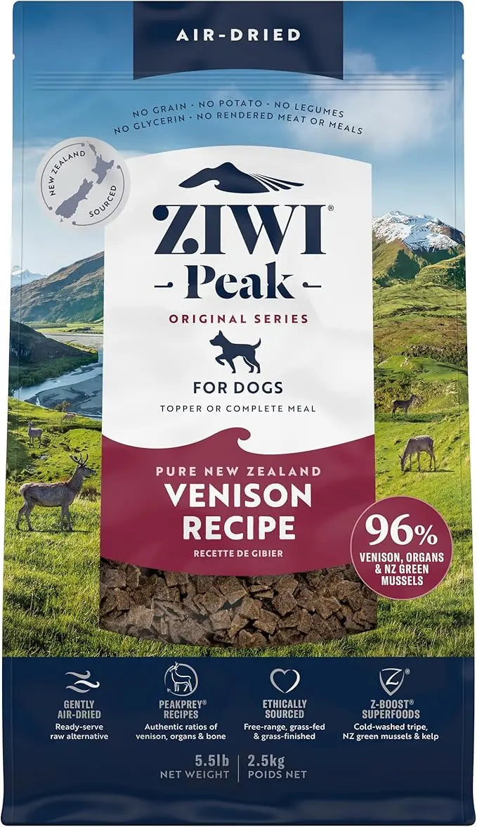 ZIWI Peak Air-Dried Dog Food – Venison - All Natural, High Protein, Grain Free, Limited Ingredient w/ Superfoods (88oz) - PAWPICO
