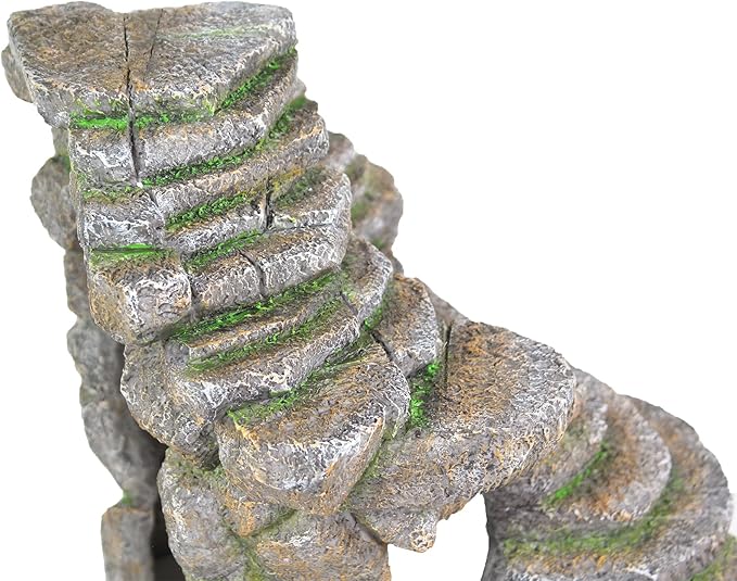 Penn-Plax Reptology Shale Scape Step Ledge & Cave Hideout – Decorative Resin for Aquariums & Terrariums – Great for Reptiles, Amphibians, and Fish – Extra Large Penn-Plax