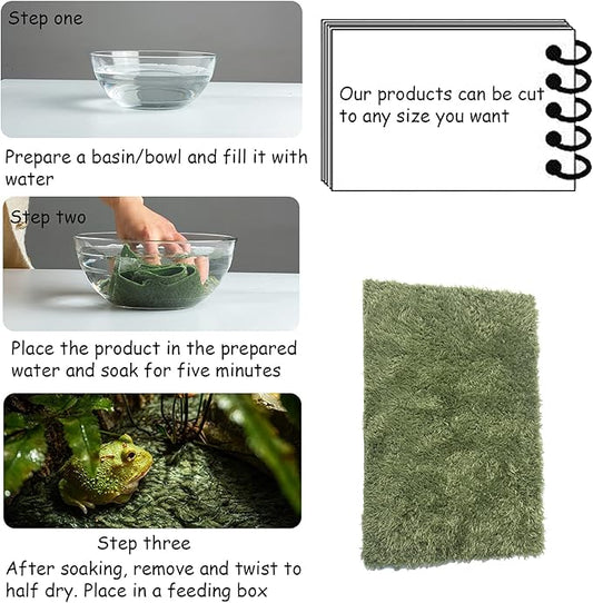 kathson 2pcs Reptile Carpet Terrarium Liner Tortoise Bedding Reptile Substrate Liner Mat Pet Cage Mats Supplies for Snakes Bearded Dragon Lizard Gecko Chameleon Turtles Iguana (19.68 X 11.81 in) kathson