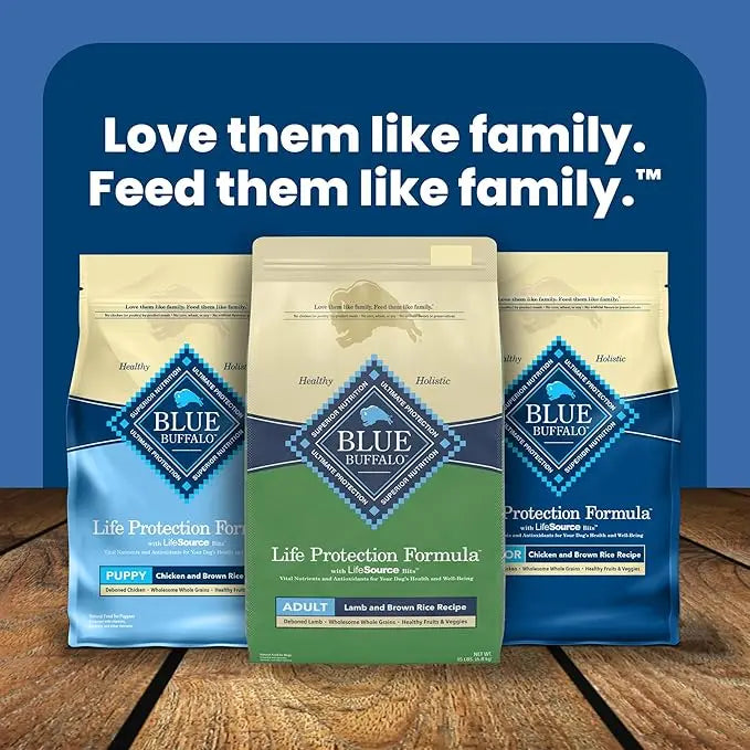Blue Buffalo Life Protection Formula Adult Dry Dog Food, Helps Build and Maintain Strong Muscles, Made with Natural Ingredients, Lamb & Brown Rice Recipe, 5-lb. Bag - PAWPICO