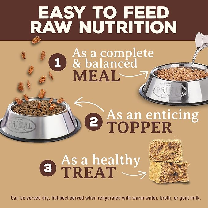 Primal Freeze Dried Raw Dog Food Nuggets, Lamb, Complete & Balanced Meal, Also Use as Topper or Treat, Premium, Healthy, Grain Free, High Protein Raw Dog Food, 14 oz PrimalPetFoods