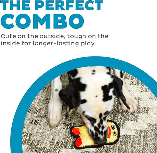 Outward Hound Durablez Tough Plush Squeaky Dog Toy, Duck, Yellow, XS - PAWPICO